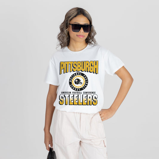 PITTSBURGH STEELERS ALL-TIME CLASSIC SHORT SLEEVE FLOWY TEE