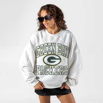 GREEN BAY PACKERS BIG PLAY ENERGY EMBOSSED STAR CREWNECK