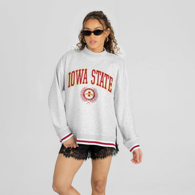 IOWA STATE CYCLONES RALLY POINT CONTRAST MOCKNECK PULLOVER